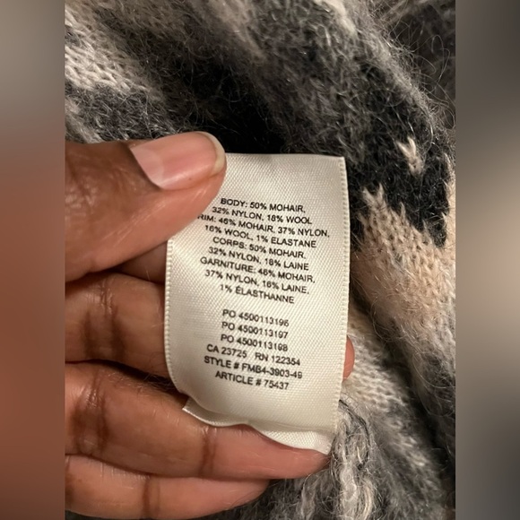 Aritzia Wilfred Cadence Fair Isle Wool Mohair Cardigan Size XS - Picture 12 of 12